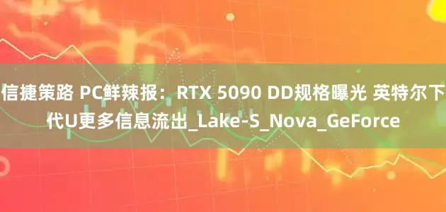 信捷策路 PC鲜辣报：RTX 5090 DD规格曝光 英特尔下代U更多信息流出_Lake-S_Nova_GeForce