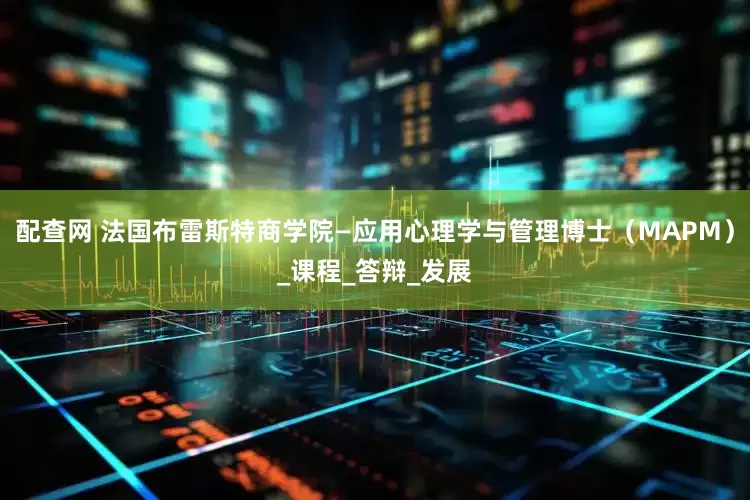 配查网 法国布雷斯特商学院—应用心理学与管理博士（MAPM）_课程_答辩_发展